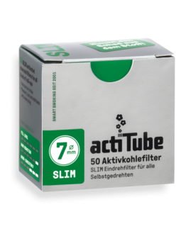 Filtre SLIM 'actiTube' Carbon Activ ø7mm x50buc.