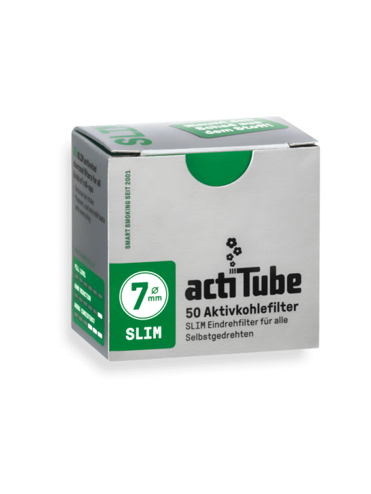 Filtre SLIM 'actiTube' Carbon Activ ø7mm x50buc.