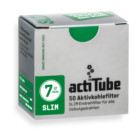 Filtre SLIM 'actiTube' Carbon Activ ø7mm x50buc.