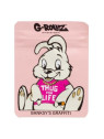 Pungi zipp anti-miros Banksy's 'Thug for Life Pink' 65x85mm