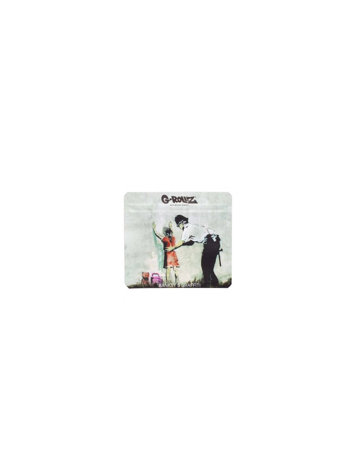 Pungi Zipp Anti-miros Banksy 'Girl Being Frisked' 90x80 mm