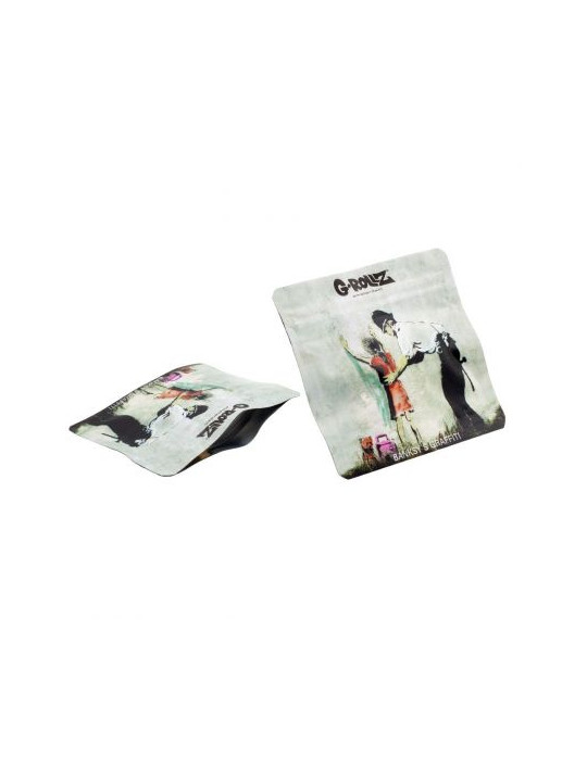Pungi Zipp Anti-miros Banksy 'Girl Being Frisked' 90x80 mm