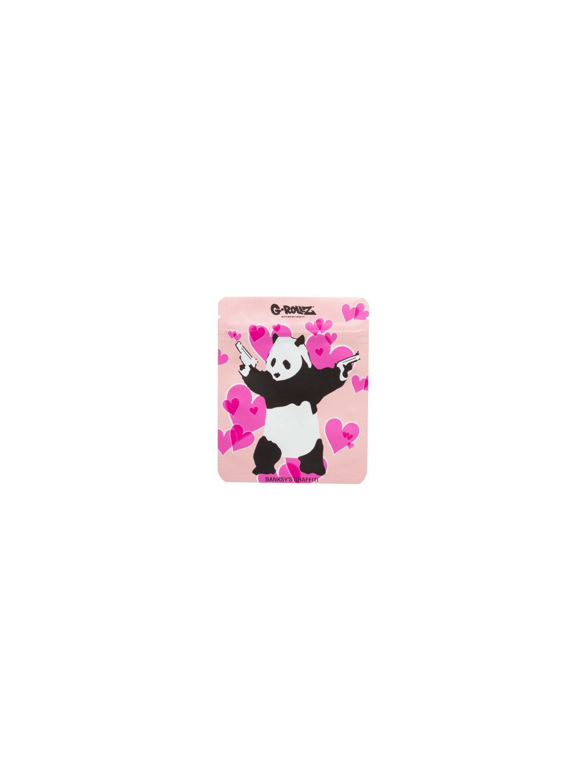 Pungi zipp anti-miros Banksy's 'Panda Gunnin' 100x125mm
