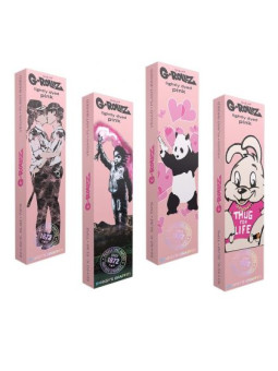 Foite King Size Slim Roz G-Rollz Banksy's Graffiti + filtre