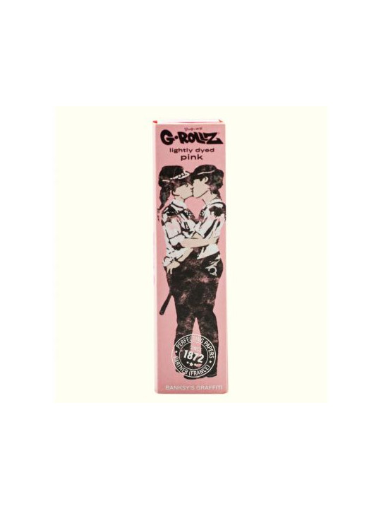 Foite King Size Slim Roz G-Rollz Banksy's Graffiti + filtre