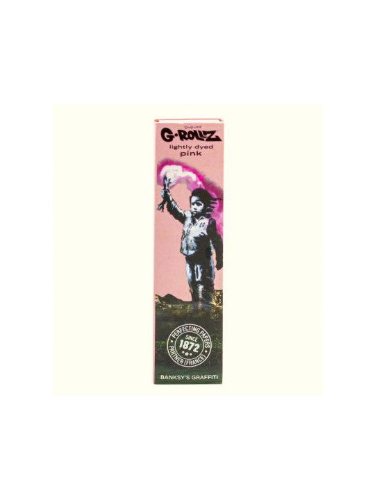 Foite King Size Slim Roz G-Rollz Banksy's Graffiti + filtre