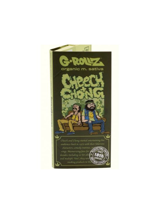 Foite King Size Slim G-Rollz Org. M.Sativa Cheech & Chong 'Greates Hits' x 'In da Chair' cu santier si filtre