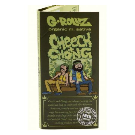 Foite King Size Slim G-Rollz Org. M.Sativa Cheech & Chong 'Greates Hits' x 'In da Chair' cu santier si filtre
