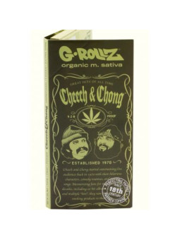 Foite King Size Slim G-Rollz Org. M.Sativa Cheech & Chong 'Greates Hits' x 'In da Chair' cu santier si filtre