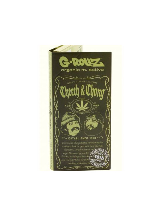 Foite King Size Slim G-Rollz Org. M.Sativa Cheech & Chong 'Greates Hits' x 'In da Chair' cu santier si filtre