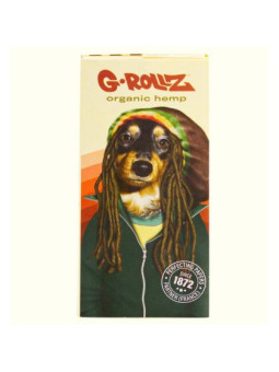 Foite King Size Slim G-Rollz 'Reggae Rap' din canepa organica cu santier si filtre