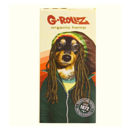 Foite King Size Slim G-Rollz 'Reggae Rap' din canepa organica cu santier si filtre