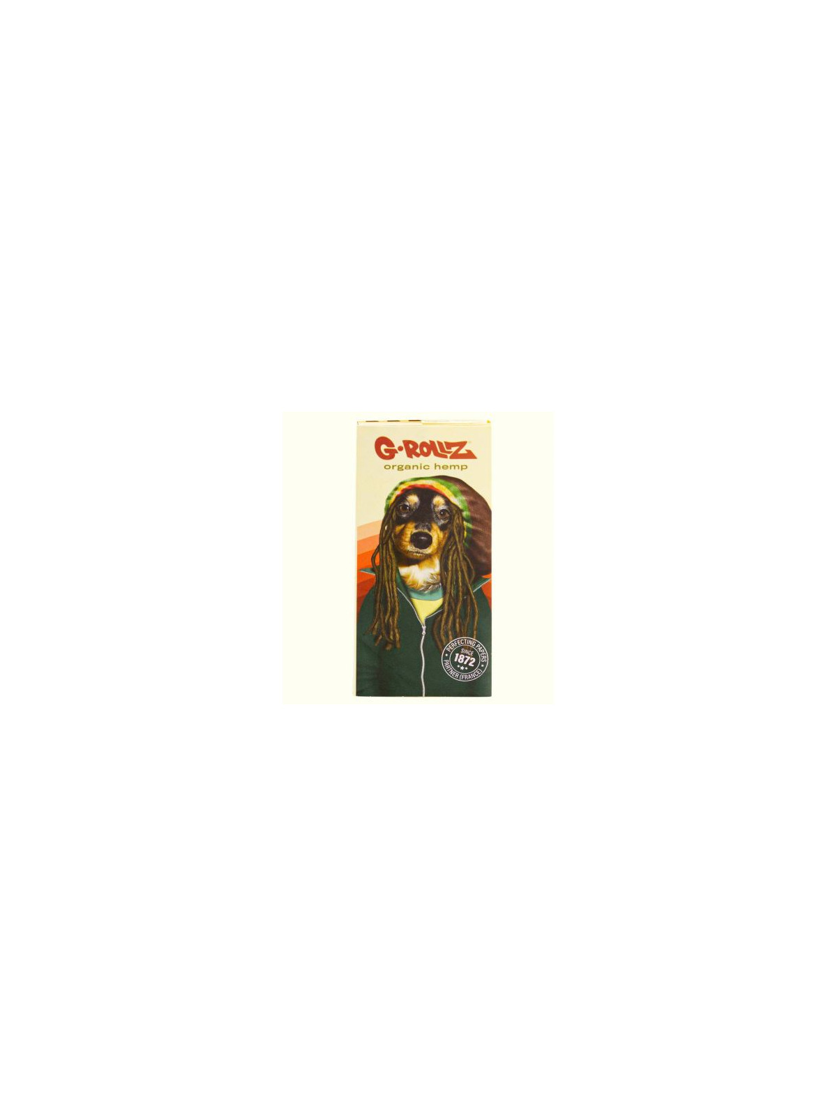 Foite King Size Slim G-Rollz 'Reggae Rap' din canepa organica cu santier si filtre