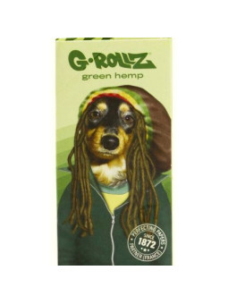 Foite King Size Slim G-Rollz 'Reggae Rap' Bio Green Hemp cu Santier si Filtre