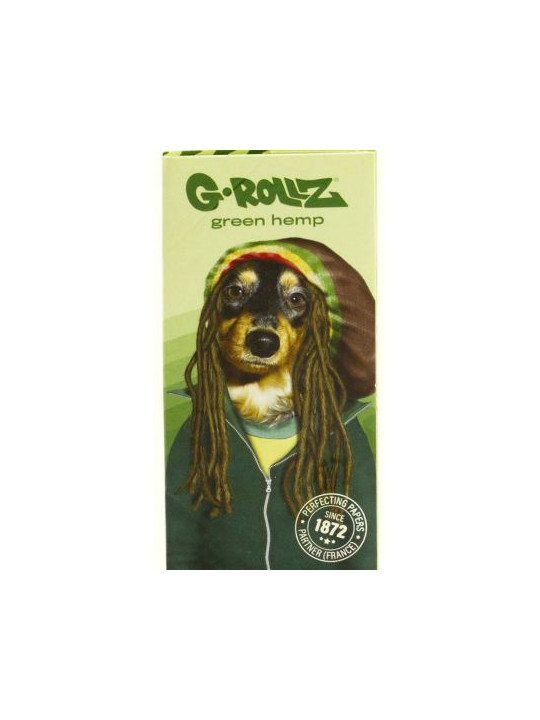 Foite King Size Slim G-Rollz 'Reggae Rap' Bio Green Hemp cu Santier si Filtre