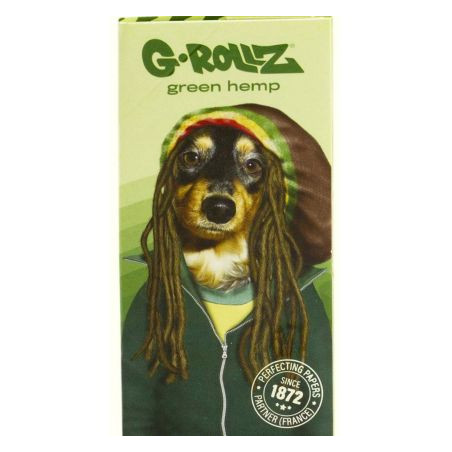 Foite King Size Slim G-Rollz 'Reggae Rap' Bio Green Hemp cu Santier si Filtre