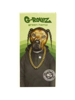 Foite King Size Slim G-Rollz 'Reggae Rap' Bio Green Hemp cu Santier si Filtre