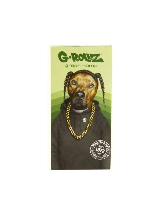 Foite King Size Slim G-Rollz 'Reggae Rap' Bio Green Hemp cu Santier si Filtre