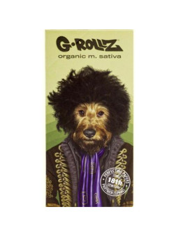 Foite King Size Slim G-Rollz Organic M. Sativa 'Psychadelic Roxy' cu santier si filtre