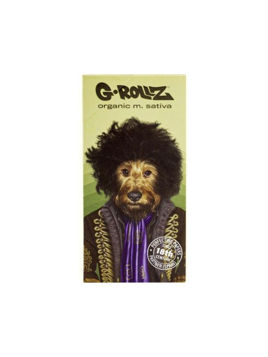 Foite King Size Slim G-Rollz Organic M. Sativa 'Psychadelic Roxy' cu santier si filtre