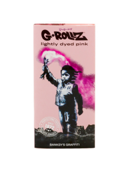 Foite King Size Slim Roz G-ROLLZ Banksy's Graffiti 'Torch Boy' + santier si filtre