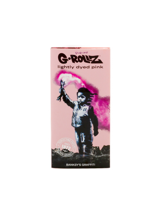Foite King Size Slim Roz G-ROLLZ Banksy's Graffiti 'Torch Boy' + santier si filtre