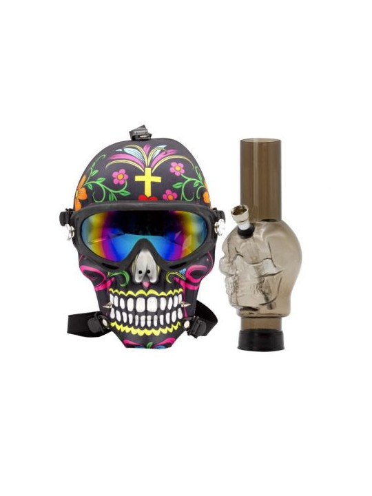 Bong Masca Amsterdam Aztec Skull H-230mm