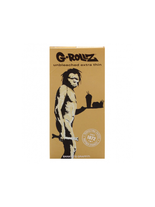 Foite King Size Slim G-ROLLZ Banksy din salcâm cu șantier și filtre