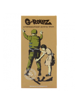 Foite King Size Slim G-ROLLZ Banksy din salcâm cu șantier și filtre