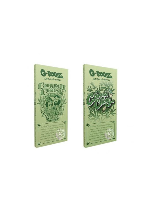 Foite King Size Slim G-Rollz Cheech &Chong cu santier si filtre Green Hemp