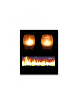 'Black Leaf' Tealight 'Flames'