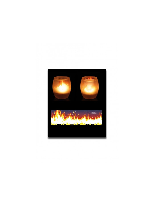 'Black Leaf' Tealight 'Flames'