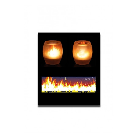 'Black Leaf' Tealight 'Flames'