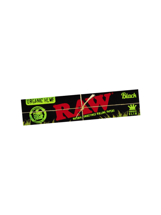 Foite Raw Extra-Subtiri Black King Size Slim din Canepa