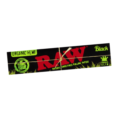 Foite Raw Extra-Subtiri Black King Size Slim din Canepa