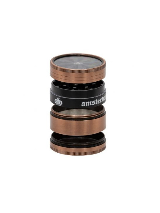 Grinder Grace Glass Amsterdam 'crank and window' - 4part - Ø-50mm