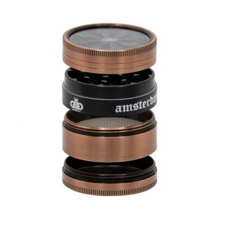 Grinder Grace Glass Amsterdam 'crank and window' - 4part - Ø-50mm