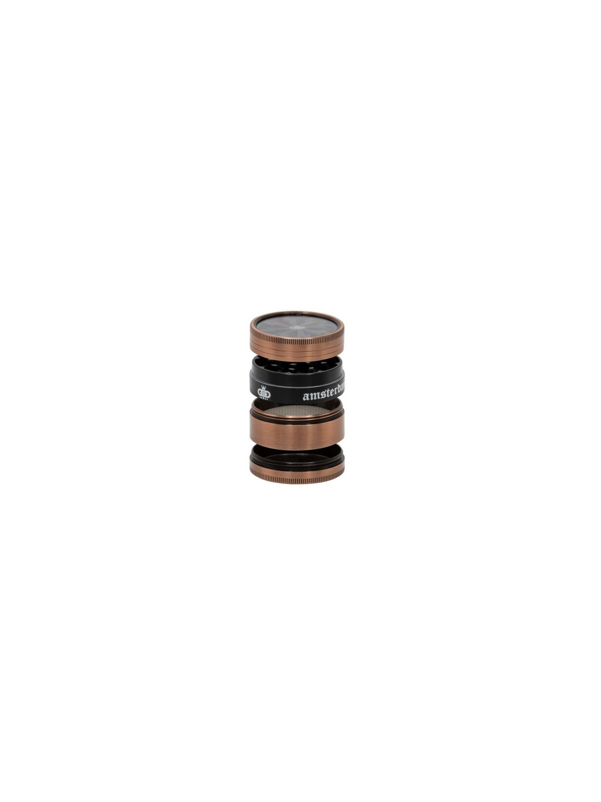 Grinder Grace Glass Amsterdam 'crank and window' - 4part - Ø-50mm