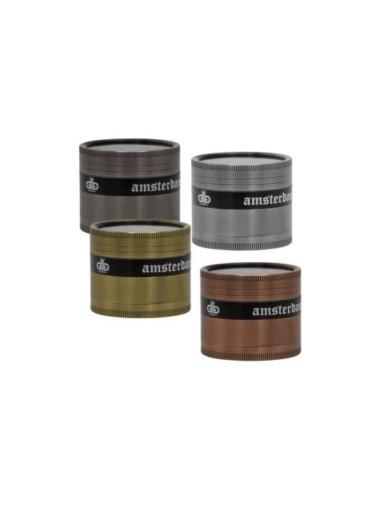 Grinder Grace Glass Amsterdam 'crank and window' - 4part - Ø-50mm