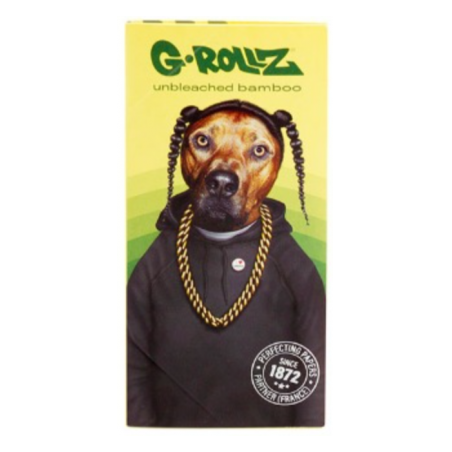 Foite King Size Slim G-Rollz 'Reggae Rap' din bambus cu santier si filtre