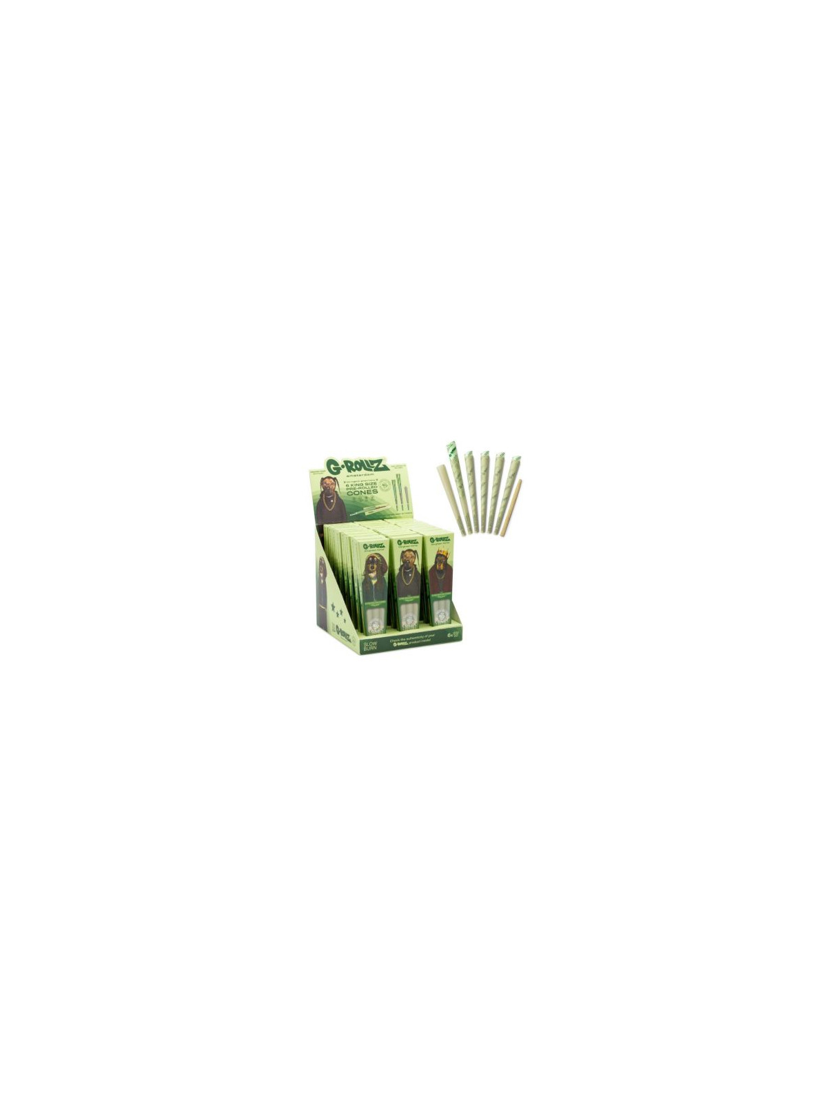 Conuri x6 KS G-rollz Pets Rock - Organic Green Hemp