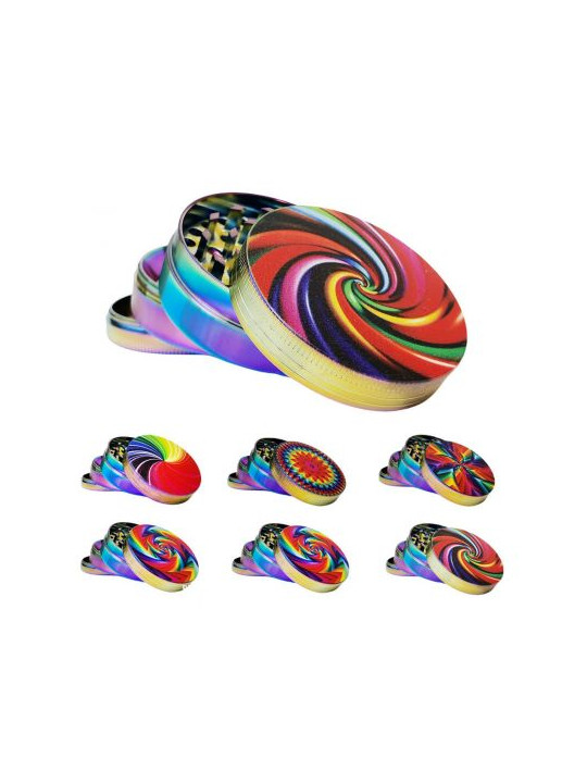 Grinder metalic 'Rainbow'- 4parts Ø-50mm