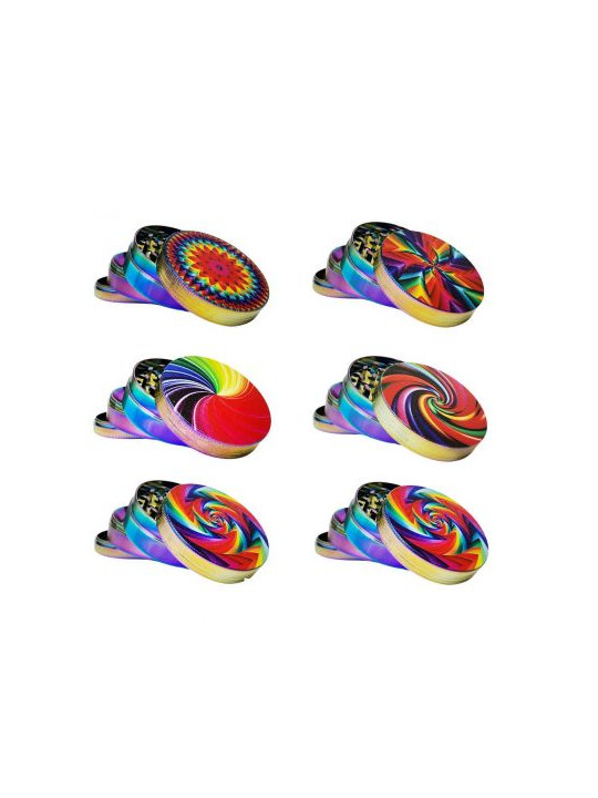 Grinder metalic 'Rainbow'- 4parts Ø-50mm