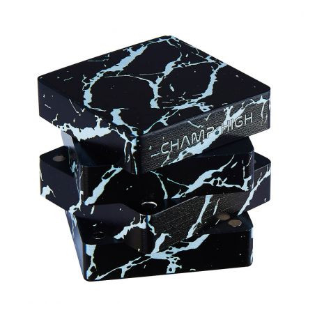 Grinder metalic ' Champ High Marble Square'- 4part Ø-50mm