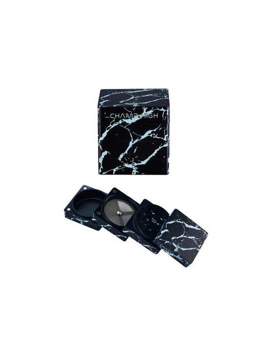 Grinder metalic ' Champ High Marble Square'- 4part Ø-50mm