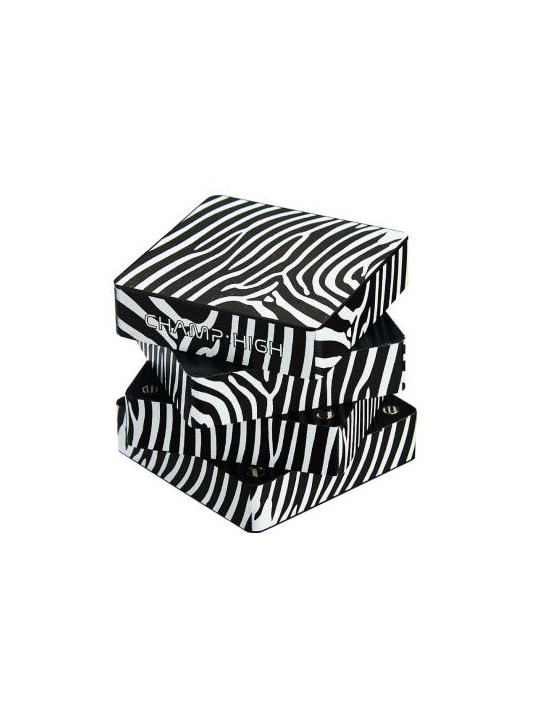 Grinder metalic 'Champ High Zebra Square'- 4part Ø-50mm