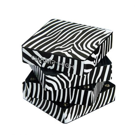 Grinder metalic 'Champ High Zebra Square'- 4part Ø-50mm