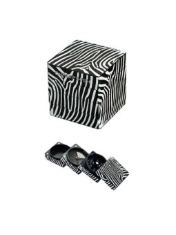 Grinder metalic 'Champ High Zebra Square'- 4part Ø-50mm