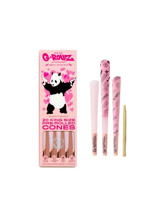 G-ROLLZ Conuri Banksy's Graffiti 'Lightly Dyed Pink' x20