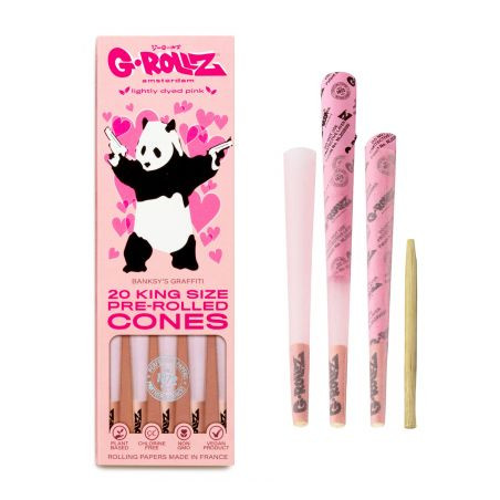 G-ROLLZ Conuri Banksy's Graffiti 'Lightly Dyed Pink' x20